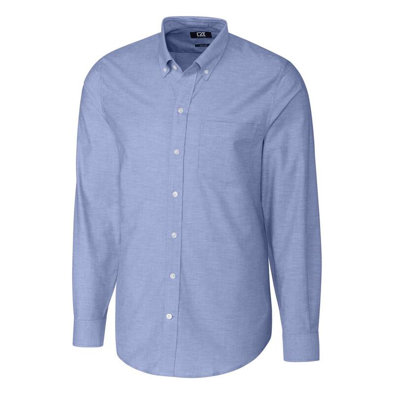 カッターアンドバック メンズ トップス Tシャツ オックスフォード Cutter & Buck Stretch Oxford Mens Long Sleeve Dresshirt French Blue ブルー