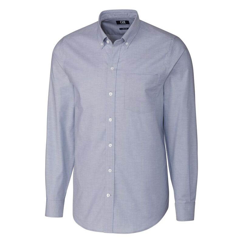 カッターアンドバック メンズ トップス Tシャツ オックスフォード Cutter & Buck Stretch Oxford Mens Long Sleeve Dresshirt Light Blue ブルー|ReVida 店