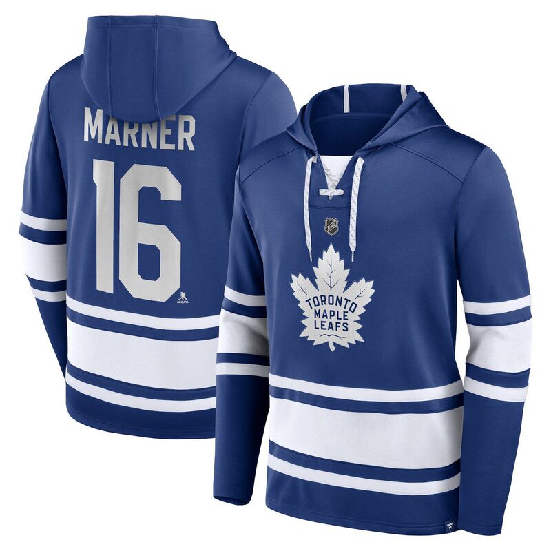アンブランデッド メンズ トップス Tシャツ レース パーカー Unbranded Men's Fanatics Branded Mitch Marner Blue Toronto Mapleafs Name & Number Lace-Upullover Hoodie Mpl Blue ブルー