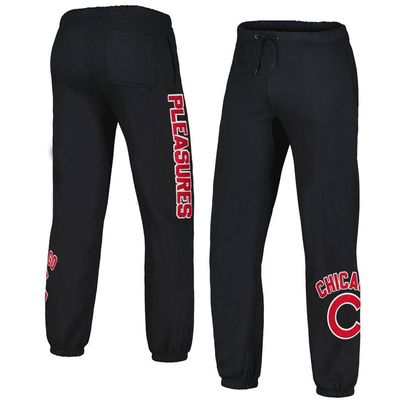 プレジャーズ メンズ ボトムス カジュアルパンツ スウェットパンツ Men's PLEASURES Black Chicago Cubs Opening Day Sweatpants Cublack ブラック