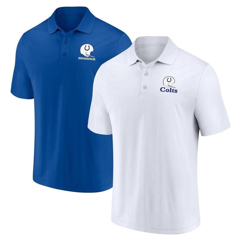 アンブランデッド メンズ トップス Tシャツ ポロシャツ Unbranded Men's Fanatics Branded White/Royal Indianapolis Colts Throwback Two-Pack Polo Set Clt White ホワイト