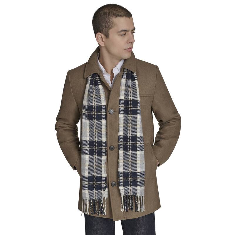 ドッカーズ メンズ アウター ジャケット・ブルゾン ウール コート Men Dockers Wool Scarf Coat Chocolate Chip チョコレート