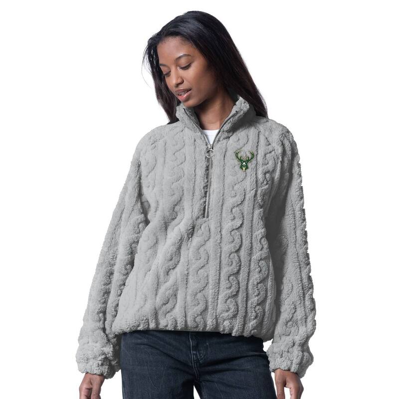 ジースリー フォーハー バイ カール バンクス レディース トップス Tシャツ Women's G-III 4Her by Carl Banks Gray Milwaukee Bucks Champ Half-Zipullover Buk Grey グレー