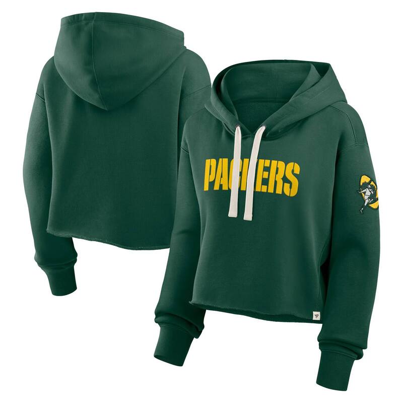 ファナティクス レディース トップス Tシャツ クロップド パーカー Women's Fanatics Green Bay Packers Oversized Hometown Heritage Cropped Hoodie Pkr Green グリーン｜ReVida 店 22,176円