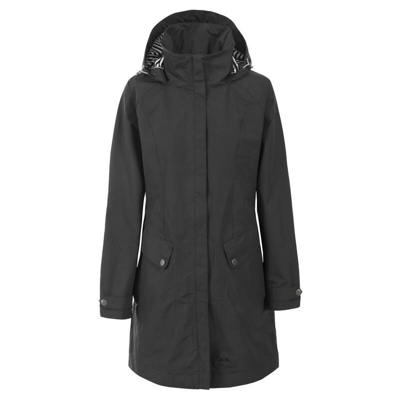 トレスパス レディース アウター ジャケット・ブルゾン Trespass Womens/Ladies Rainy Day Waterproof Jacket Black ブラック