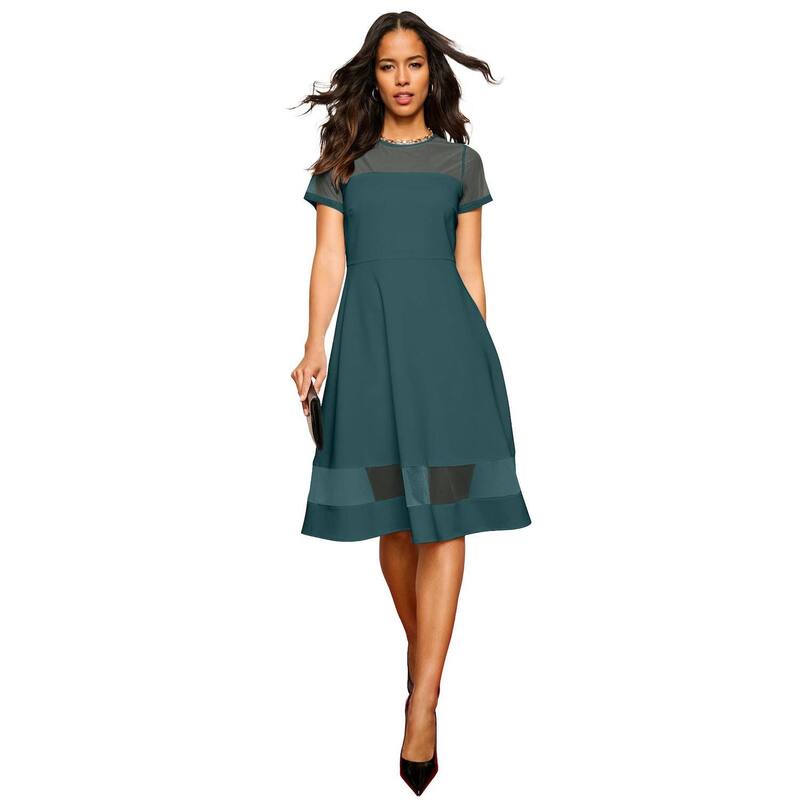 ロアマンズ レディース トップス 衣装 つけ加える大きさ アクアラング Roaman\u0027s Women\u0027s Plusize Scuba Illusion Yoke Dress Mystic Pine