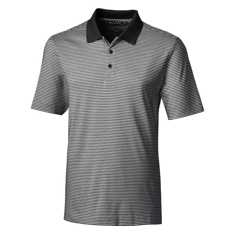 カッターアンドバック メンズ トップス Tシャツ ポロシャツ トール Cutter & Buck Forge Tonal Stripe Stretch Mens Big and Tall Polo Black ブラック｜ReVida 店