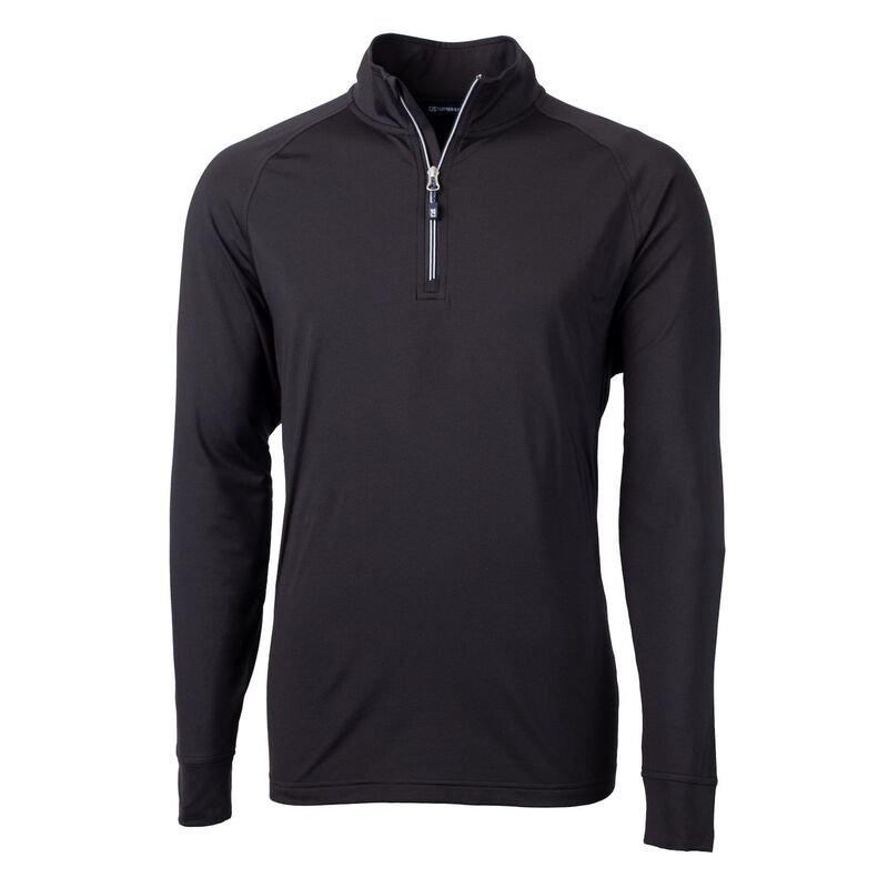 カッターアンドバック メンズ アウター ジャケット・ブルゾン ハーフジップ トール ニット Cutter & Buck Adapt Eco Knit Stretch Recycled Mens Big And Tall Quarter Zipullover Black ブラック