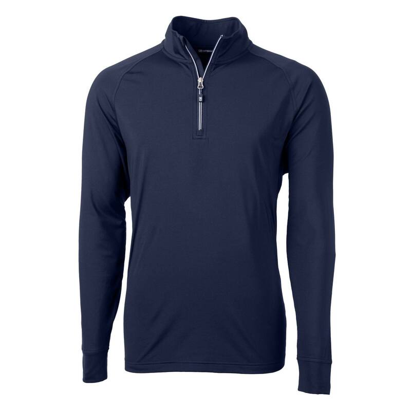 カッターアンドバック メンズ アウター ジャケット・ブルゾン ハーフジップ トール ニット Cutter & Buck Adapt Eco Knit Stretch Recycled Mens Big And Tall Quarter Zipullover Navy Blue ネイビー