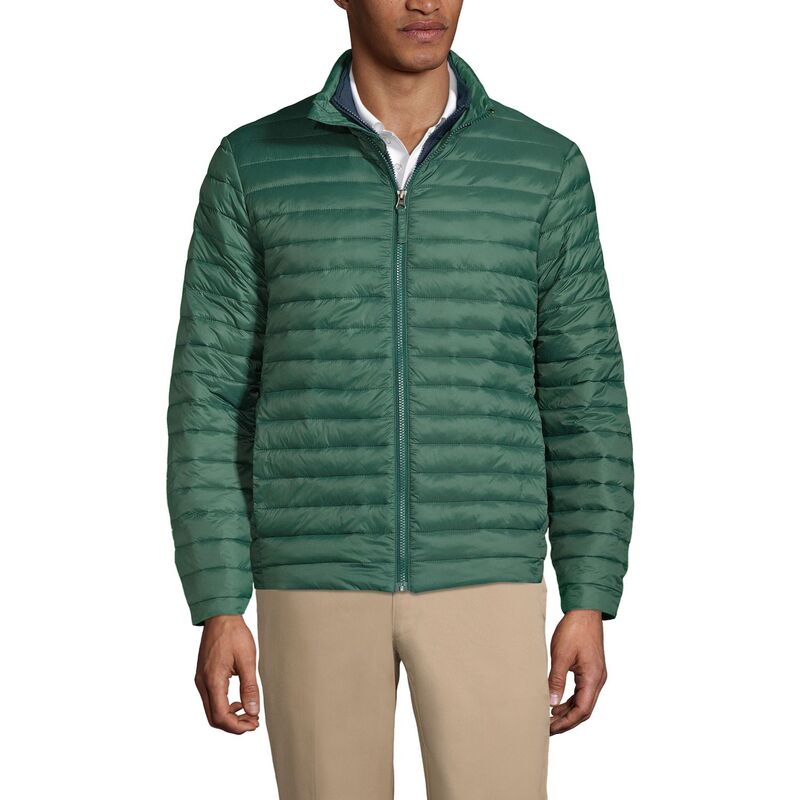 ランズエンド メンズ アウター ジャケット・ブルゾン Men's Lands' End School Uniform ThermoPlume Jacket Evergreen