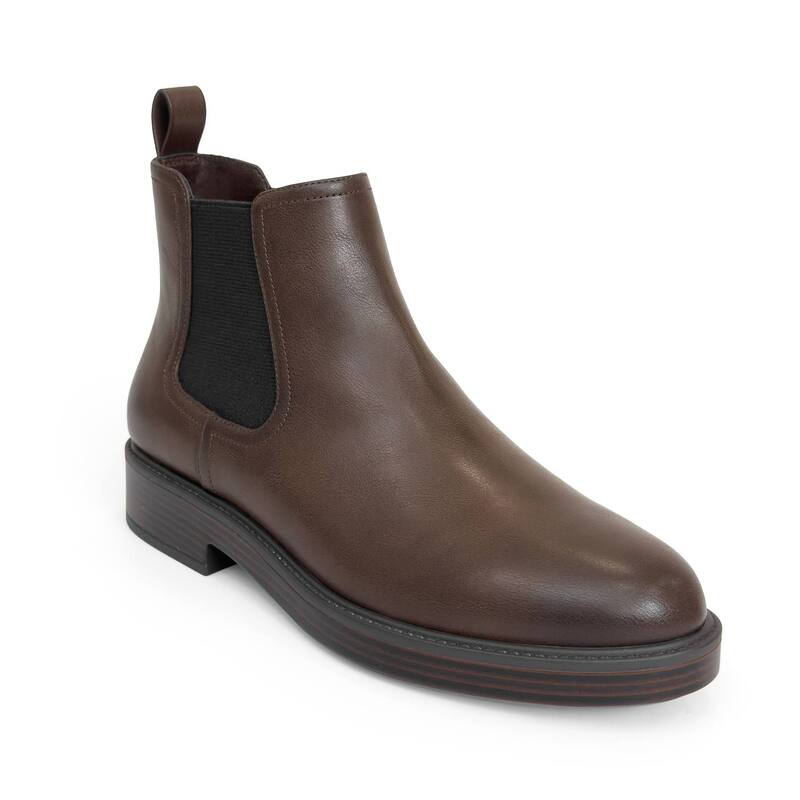 エアロソールズ レディース シューズ ブーツ・レインブーツ アンクル 踵 Aerosoles Poshan Women\u0027slip-On Block Heel Ankle Boots インチ Medium \u0026 Wide Calf Brown Faux Leather 赤銅色