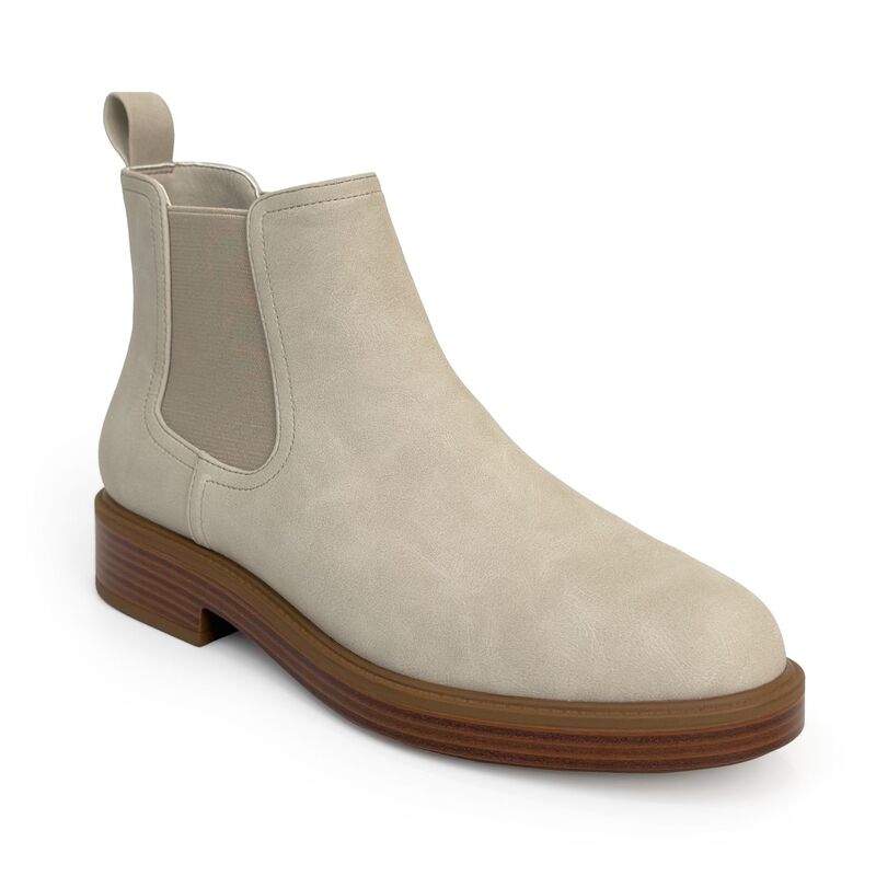 エアロソールズ レディース シューズ ブーツ・レインブーツ アンクル 踵 Aerosoles Poshan Women\u0027slip-On Block Heel Ankle Boots インチ Medium \u0026 Wide Calf Stone 石ころ