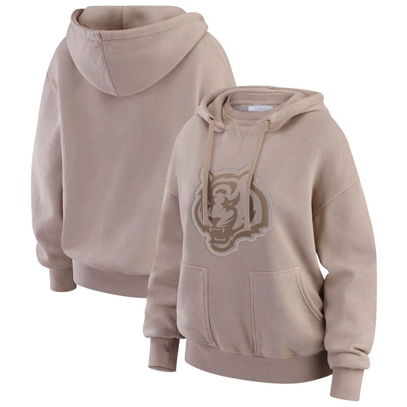 ウェア バイ エリン アンドルーズ レディース トップス Tシャツ Women's WEAR by Erin Andrews Tan Cincinnati Bengals Washed Pullover Crewdie Bng Multi マルチカラー