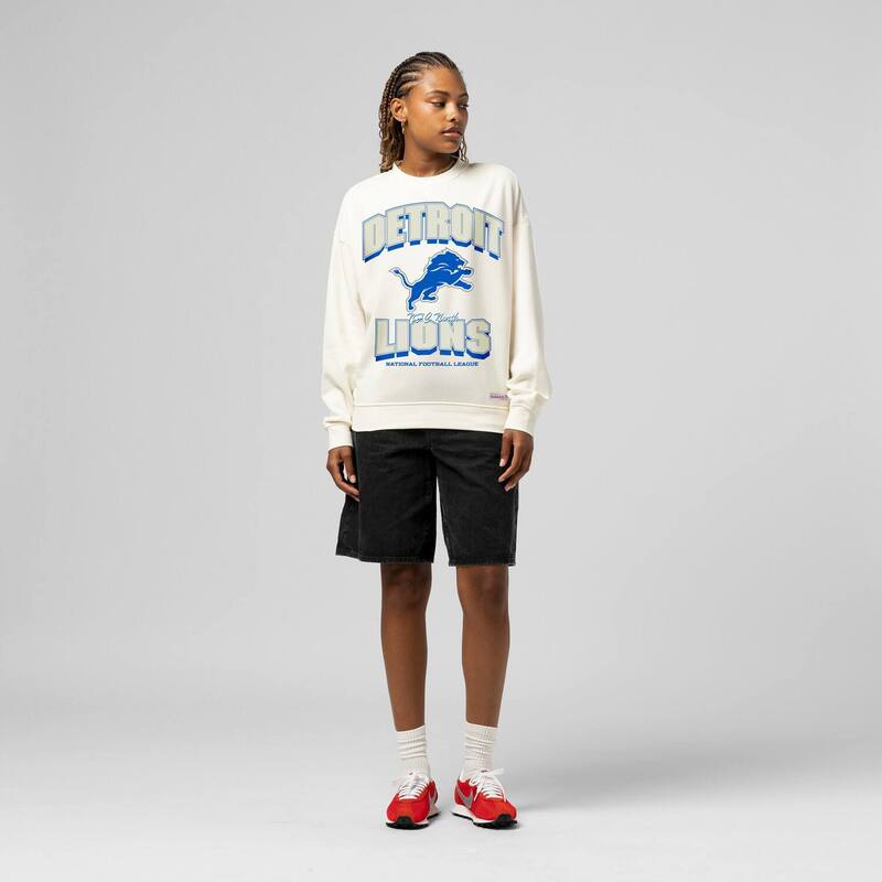 ミッチェル&ネス レディース トップス Tシャツ スウェット Women's Mitchell & Ness Cream Detroit Lions Tonal Arch Sweatshirt Lns Beige ベージュ