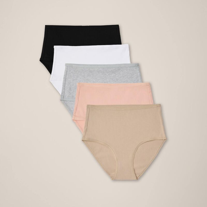 パクト レディース アンダーウェア パンツ コットン Pact Everyday High Rise Brief 5-Pack Made With Cotton Essentials