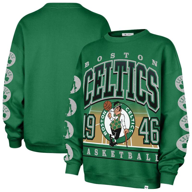 フォーティセブンブランド レディース トップス プルオーバー 汗水 47 Brand Women\u0027s \u002747 Kelly Green Boston Celtics Go Big Oversized Sweatshirt Cel Green 緑であること