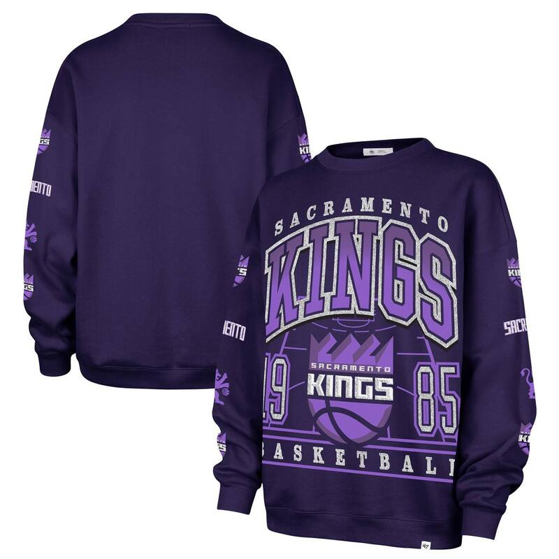 フォーティセブンブランド レディース トップス プルオーバー 汗水 47 Brand Women\u0027s \u002747 Purple Sacramento Kings 2025/26 City Edition Go Big Oversized Sweatshirt Kng Purple パープル