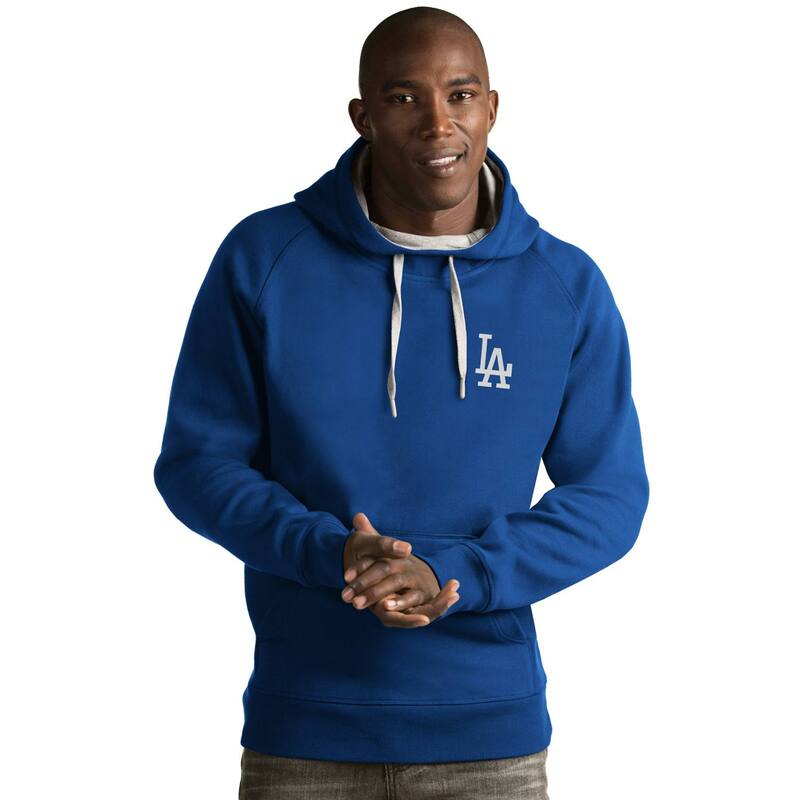 アンティグア メンズ トップス Tシャツ パーカー Men's Antigua Los Angeles Dodgers Victory Pullover Hoodie Lad Royal
