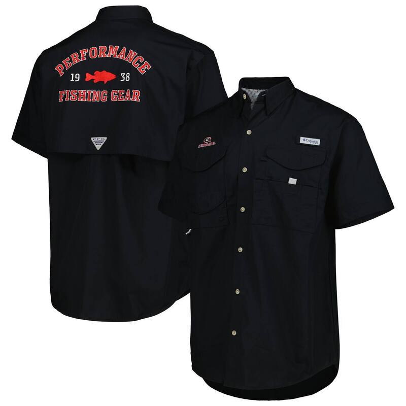 コロンビア メンズ トップス Tシャツ Men's Columbia Black Georgia Bulldogs Bonehead Button-Up Shirt Uga Black ブラック