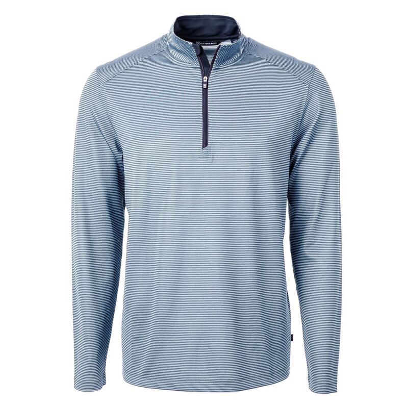 裁断師アンドうしろ側 メンズ アウター 上衣・上衣 ハーフジップ トール Cutter \u0026 Buck Virtueco Pique Micro Stripe Recycled Mens Big \u0026 Tall Quarter Zip Atlas 縞模様