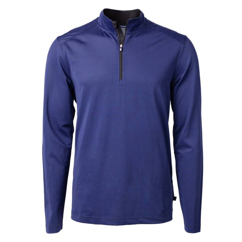 裁断師アンドうしろ側 メンズ アウター 上衣・上衣 ハーフジップ トール Cutter \u0026 Buck Virtueco Pique Micro Stripe Recycled Mens Big \u0026 Tall Quarter Zip Tour Blue 青味