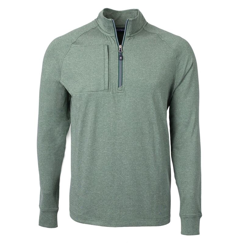 裁断師アンドうしろ側 メンズ アウター 上衣・上衣 ハーフジップ 編み物 Cutter \u0026 Buck Adapt Eco Knit Heather Mens Quarter Zipullover Hunter Heather ギョリュウモドキ
