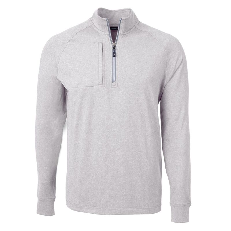 裁断師アンドうしろ側 メンズ アウター 上衣・上衣 ハーフジップ 編み物 Cutter \u0026 Buck Adapt Eco Knit Heather Mens Quarter Zipullover Polished Heather ギョリュウモドキ