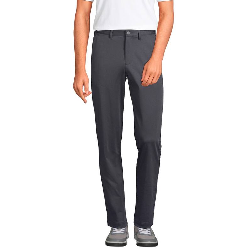 ランズエンド メンズ ボトムス カジュアルパンツ Mens Lands' End Traditional-Fit Flex Performance Golf Pants Charcoal チャコール|ReVida 店