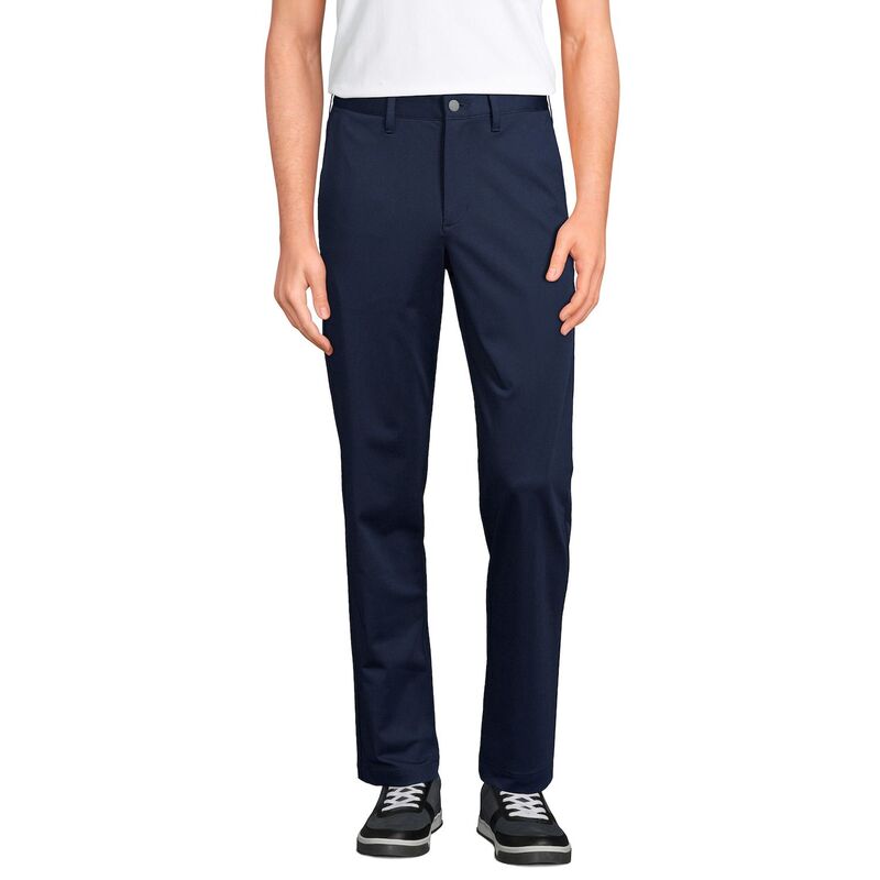 ランズエンド メンズ ボトムス カジュアルパンツ Mens Lands' End Traditional-Fit Flex Performance Golf Pants Radiant Navy ネイビー｜ReVida 店