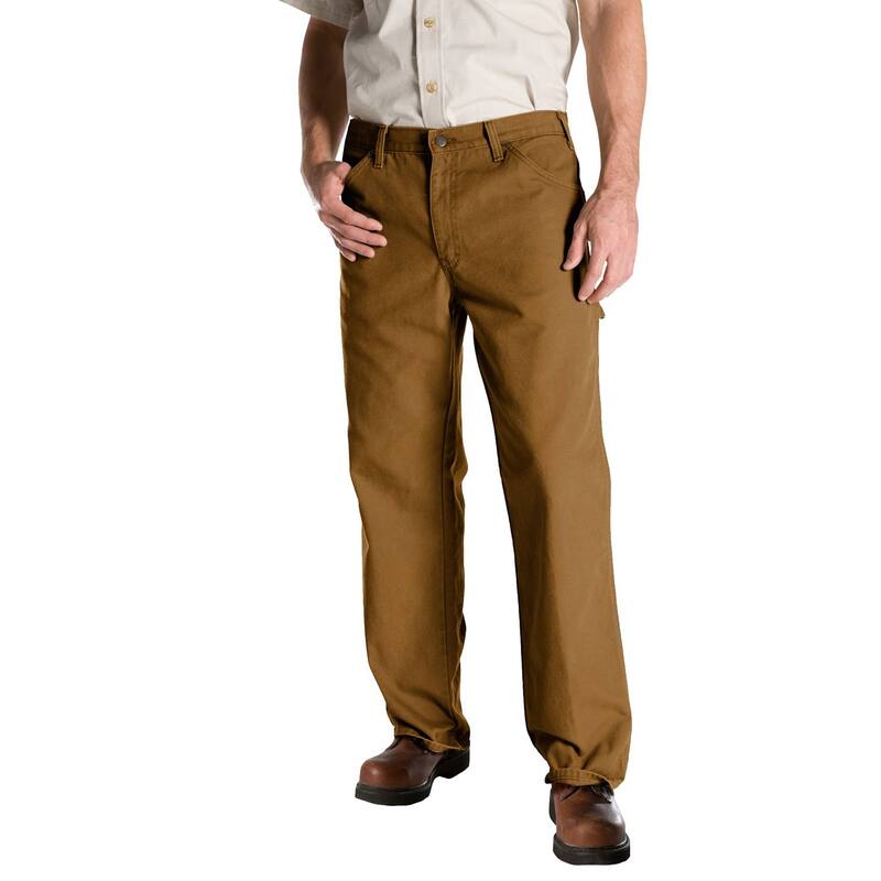 ディッキーズ メンズ ボトムス カジュアルパンツ リラックスフィット Men's Dickies Relaxed Fit Duck Canvas Carpenter Pants Rinsed Brown Duck ブラウン
