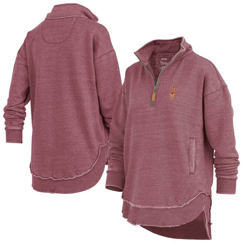 プレスボックス レディース トップス Tシャツ スウェット Women's Pressbox Maroon Arizona State Sun Devils Northfork Sojourn Poncho Quarter-Zip Sweatshirt Asu Red レッド｜ReVida 店