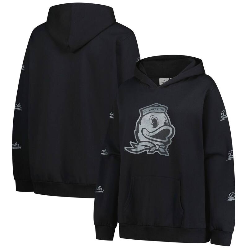 ファナティクス レディース トップス プルオーバー つけ加える大きさ パーカー Women\u0027s Fanatics Black Oregon Ducks Plusize Sleeve Hit Pullover Hoodie Uoo Black 黒いこと