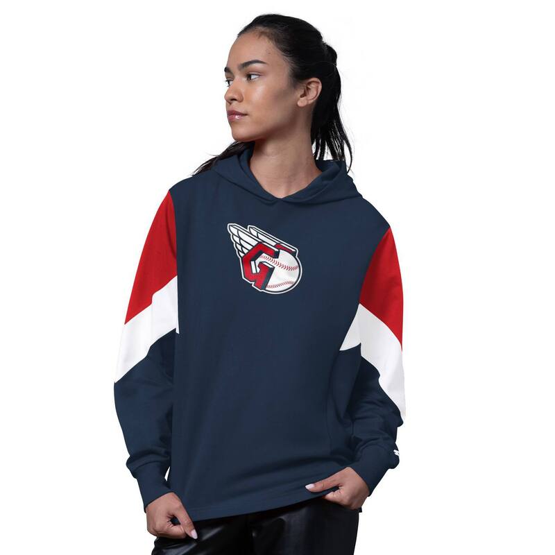 スターター レディース トップス Tシャツ パーカー Women'starter Navy Cleveland Guardianscrimmage Pullover Hoodie Grd Navy ネイビー