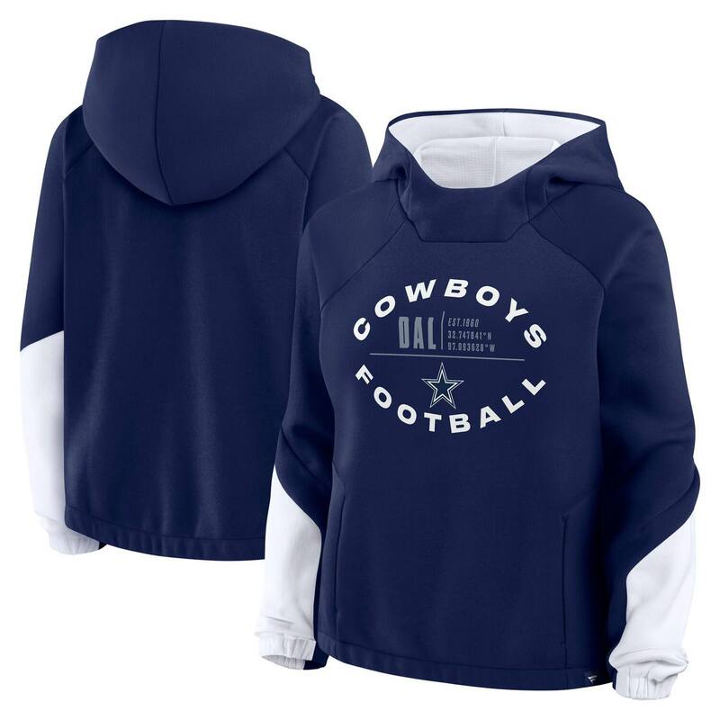 ファナティクス レディース トップス Tシャツ パーカー Women's Fanatics Navy Dallas Cowboys Oversized Redzone Bubble Screen Pullover Hoodie Cow Navy ネイビー