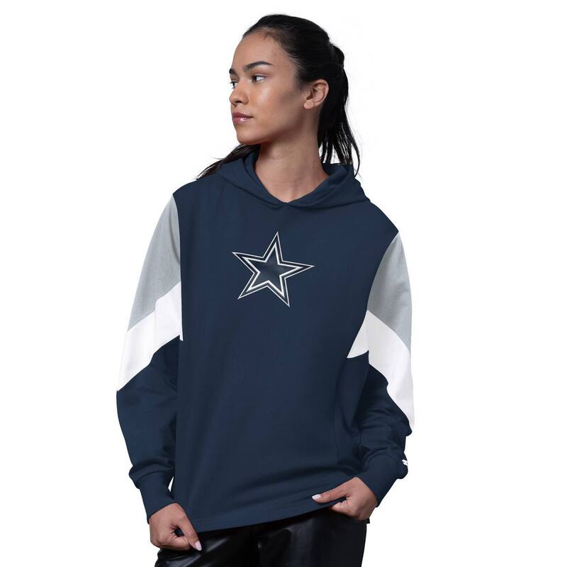 スターター レディース トップス Tシャツ パーカー Women'starter Navy Dallas Cowboyscrimmage Hoodie Cow Navy ネイビー