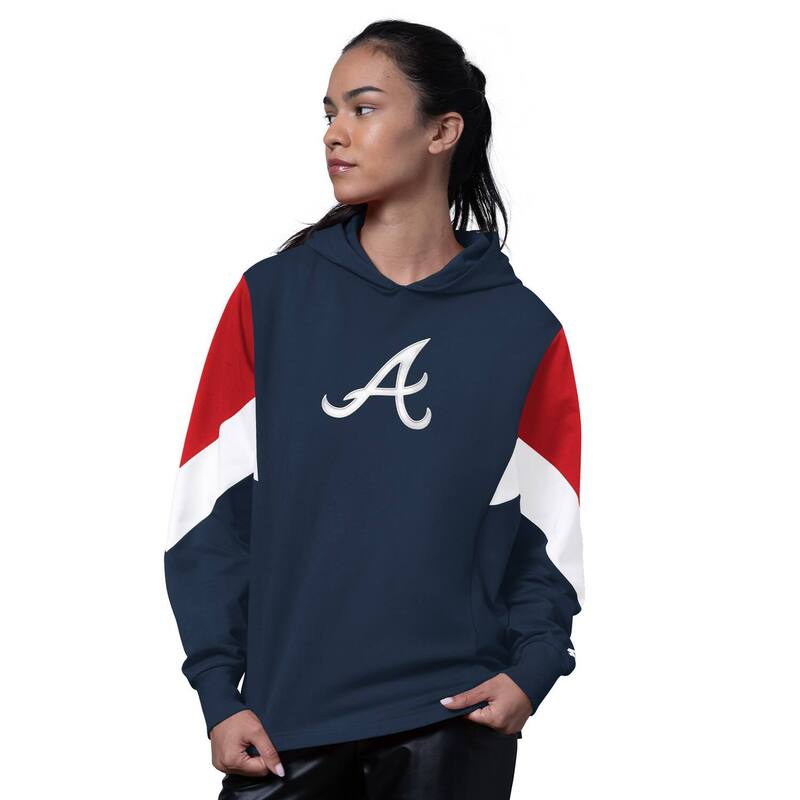 クランク レディース トップス プルオーバー パーカー Women\u0027starter Navy Atlanta Bravescrimmage Pullover Hoodie Brv Navy 米国海軍