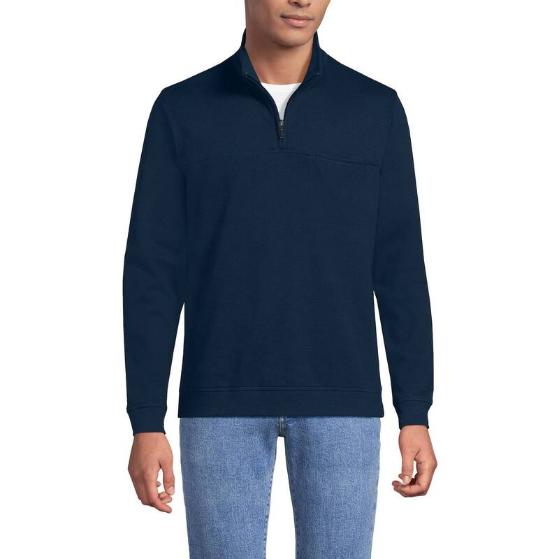 ランズエンド メンズ アウター ニット・セーター ハーフジップ トール Men's Lands' End Tallong Sleeve Quarter Zip Sweateradiant Navy ネイビー