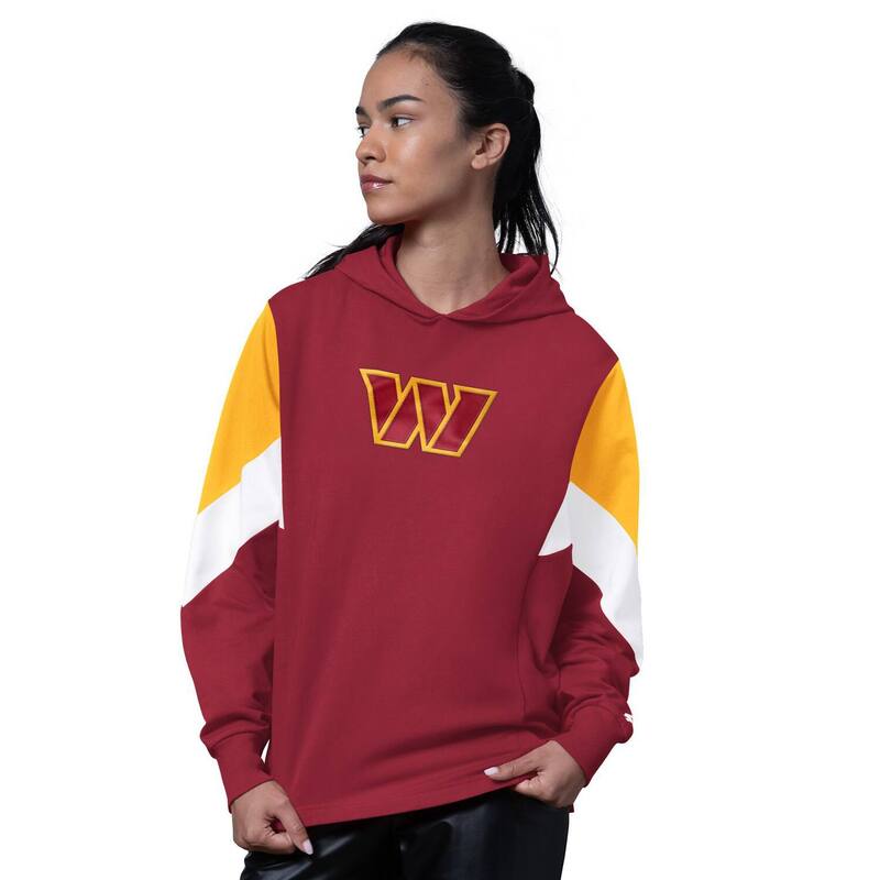 スターター レディース トップス Tシャツ パーカー Women'starter Burgundy Washington Commanderscrimmage Hoodie Wft Med Re バーガンディ