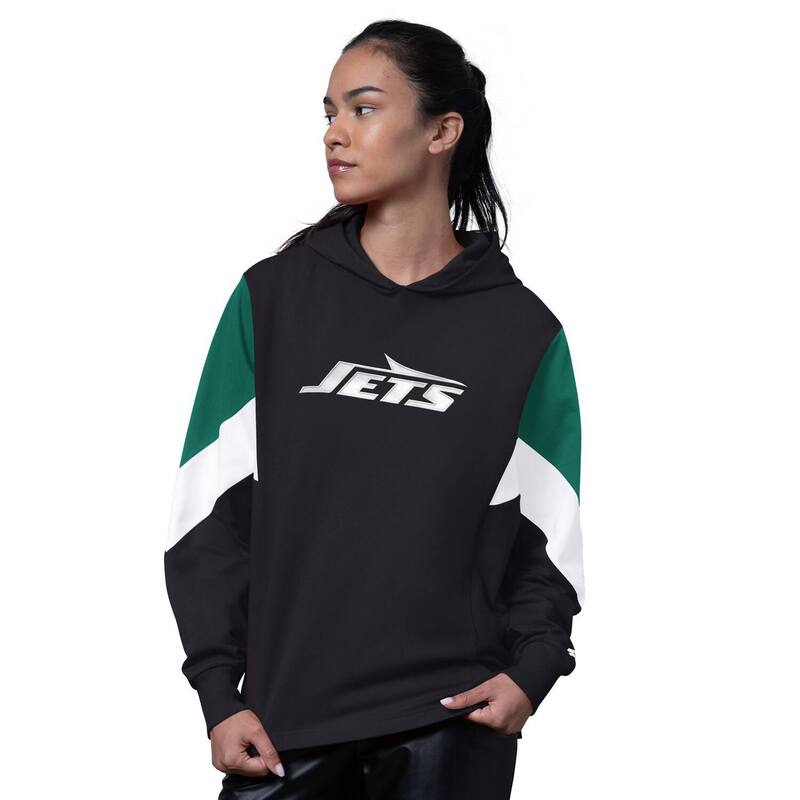 スターター レディース トップス Tシャツ パーカー Women'starter Black New York Jetscrimmage Hoodie Jet Black ブラック
