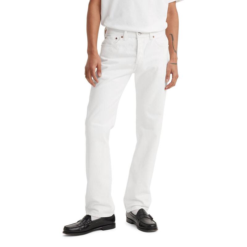 リーバイス メンズ ボトムス デニムパンツ ジーンズ Men's Levi's 501 Original Fit Jeans Optic White ホワイト|ReVida 店