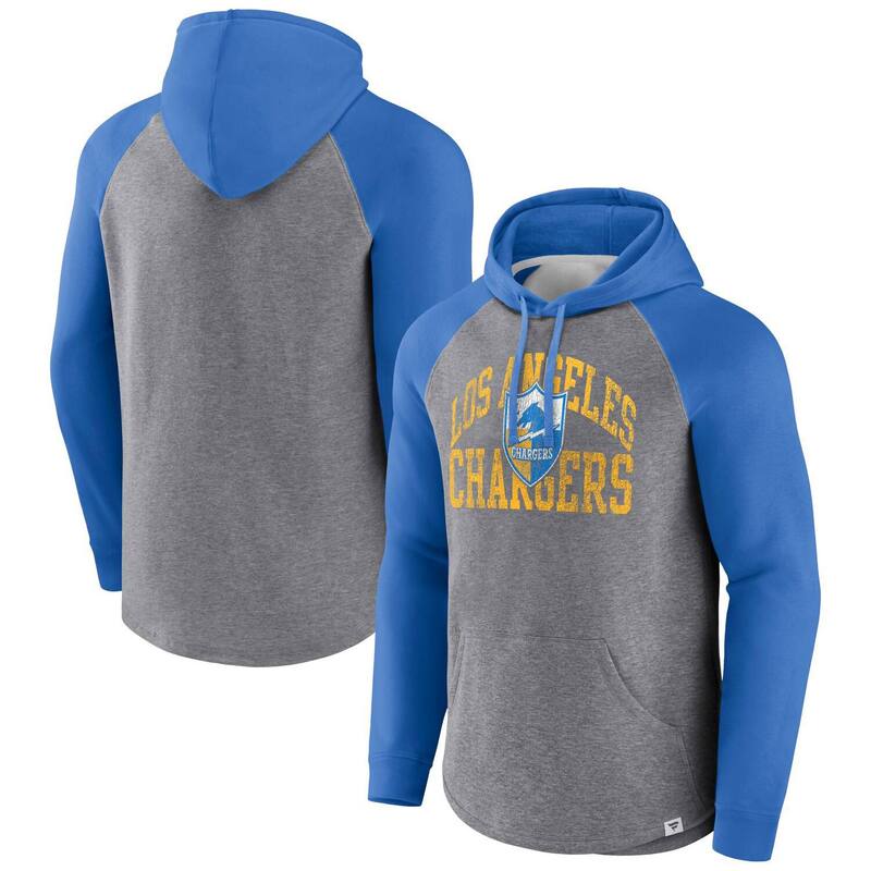 アンブランデッド メンズ トップス Tシャツ パーカー Unbranded Men's Fanatics Branded Heather Gray Los Angeles Chargers Favorite Arch Raglan Pullover Hoodie Chgrey グレー 15,895円