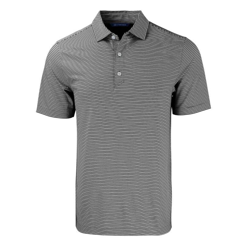 カッターアンドバック メンズ トップス Tシャツ ポロシャツ Cutter & Buck Forgeco Double Stripe Stretch Recycled Mens Polo Black ブラック｜ReVida 店