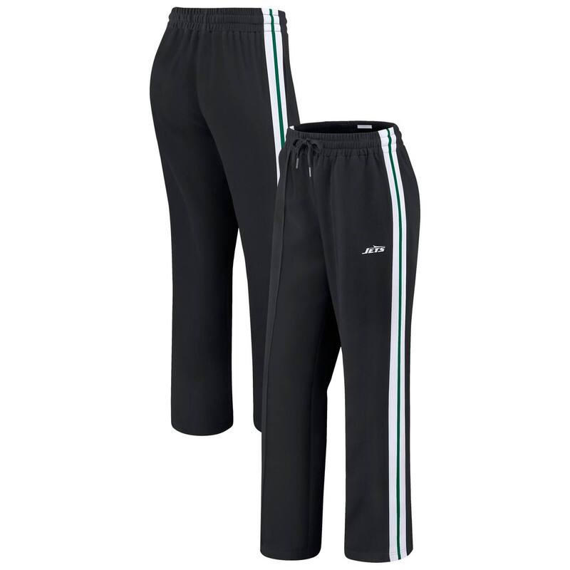 ウェア バイ エリン アンドルーズ レディース ボトムス カジュアルパンツ ストレート Women WEAR by Erin Andrews Black New York Jets Color-Block Straight Leg Pants Jet Black ブラック