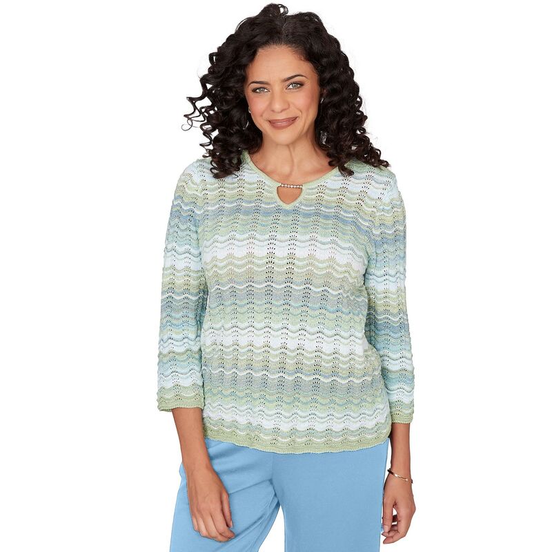 アルフレッド ダナー レディース アウター ニット・セーター Women's Alfredunner Textured Space Dye Split Neck Sweater Multi Green グリーン