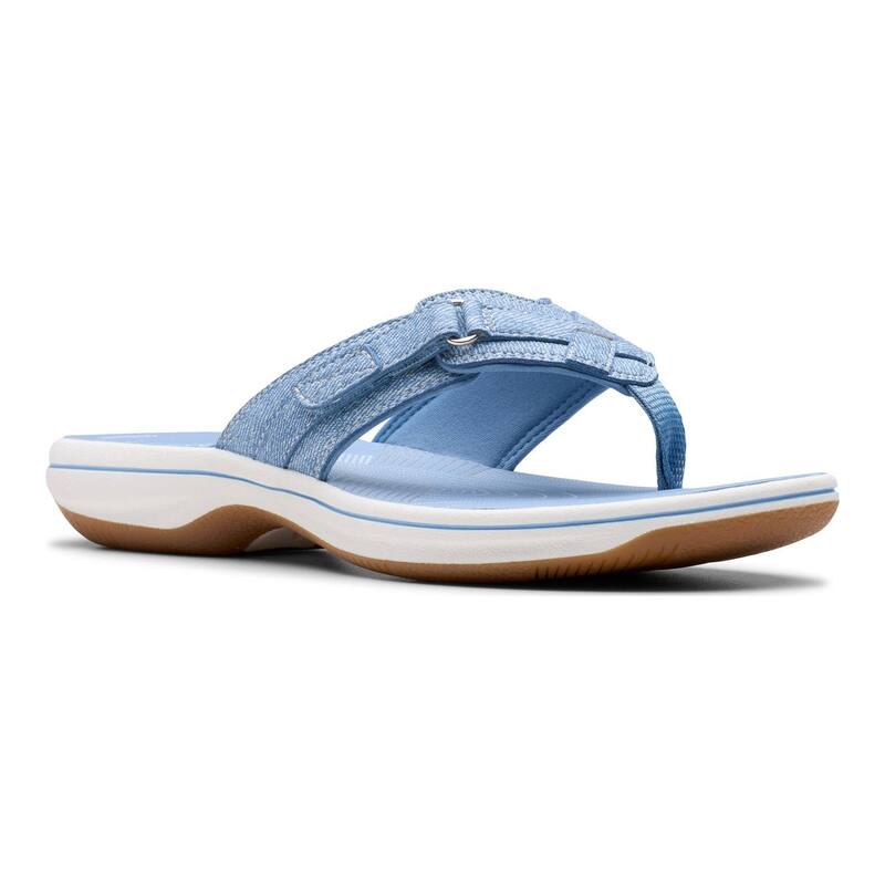 クラークス レディース シューズ サンダル Clarks Breeze Sea Cloudstepper Women's Flip Flop Sandals Denim デニム