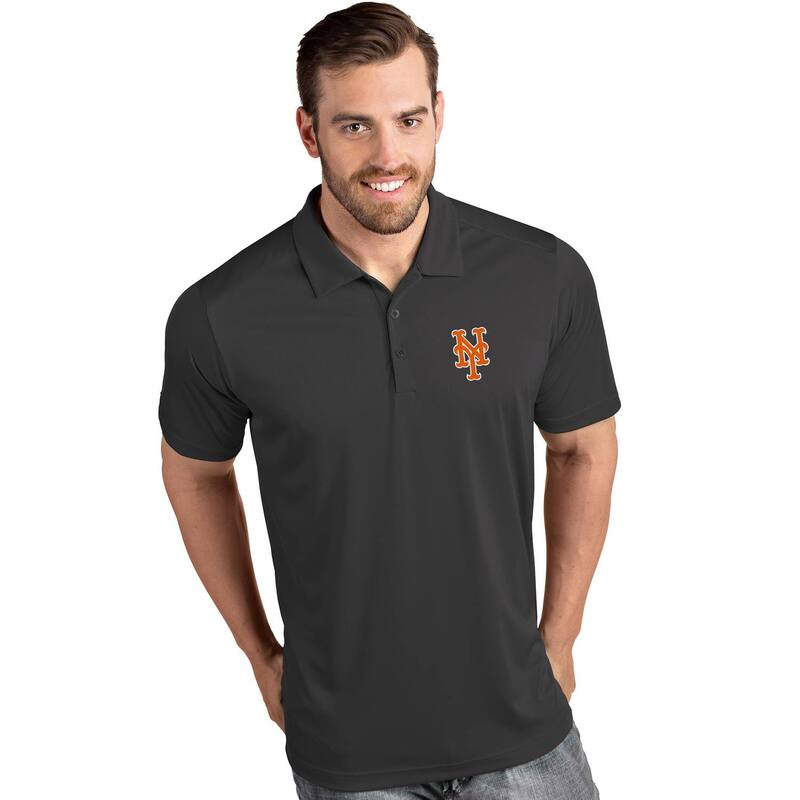 アンティグア メンズ トップス プルオーバー スポーツシャツ Mens MLB New York Mets Antigua Men\u0027s Tribute Polo Met Gray 薄墨色