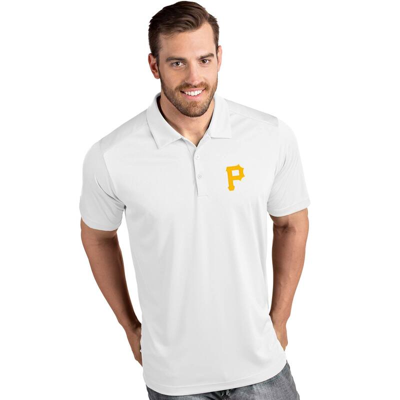 アンティグア メンズ トップス プルオーバー スポーツシャツ Mens MLB Pittsburgh Pirates Antigua Men\u0027s Tribute Polo Pir White 白いこと