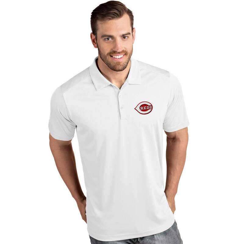 アンティグア メンズ トップス プルオーバー スポーツシャツ Mens MLB Cincinnati Reds Antigua Men\u0027s Tribute Polo Red White 白いこと