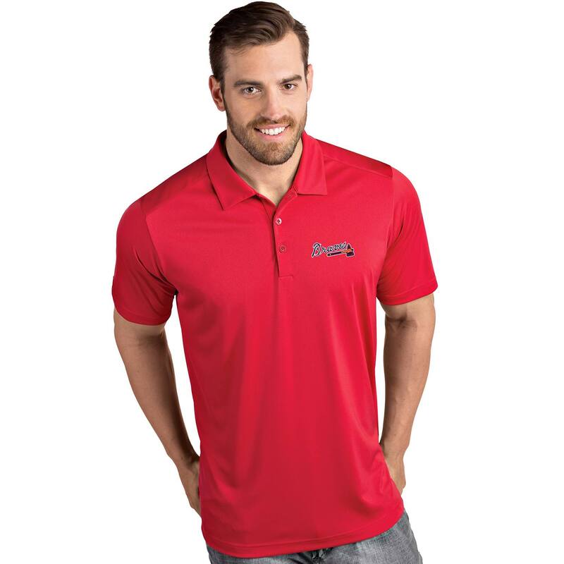 アンティグア メンズ トップス プルオーバー スポーツシャツ Men\u0027s Antiguatlanta Braves Tribute Polo Brv Red 赤いこと