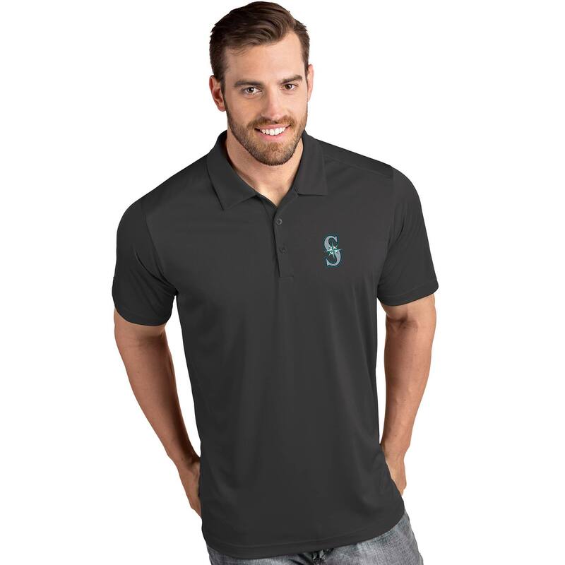 アンティグア メンズ トップス プルオーバー スポーツシャツ Mens MLB Seattle Mariners Antigua Men\u0027s Tribute Polo Mns Gray 薄墨色